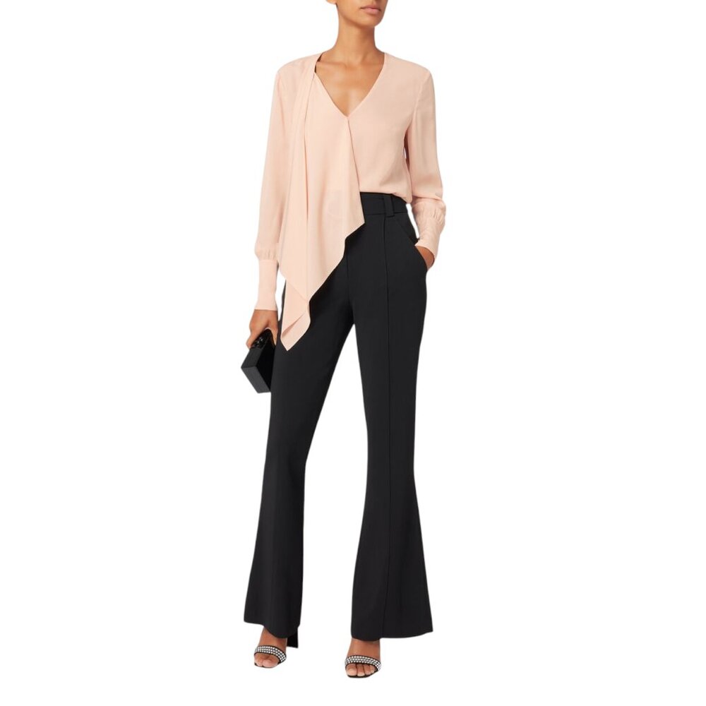 Intermix Sarah Ruffle Pink Silk Blouse. Top Size S
